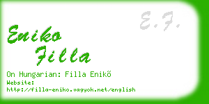 eniko filla business card